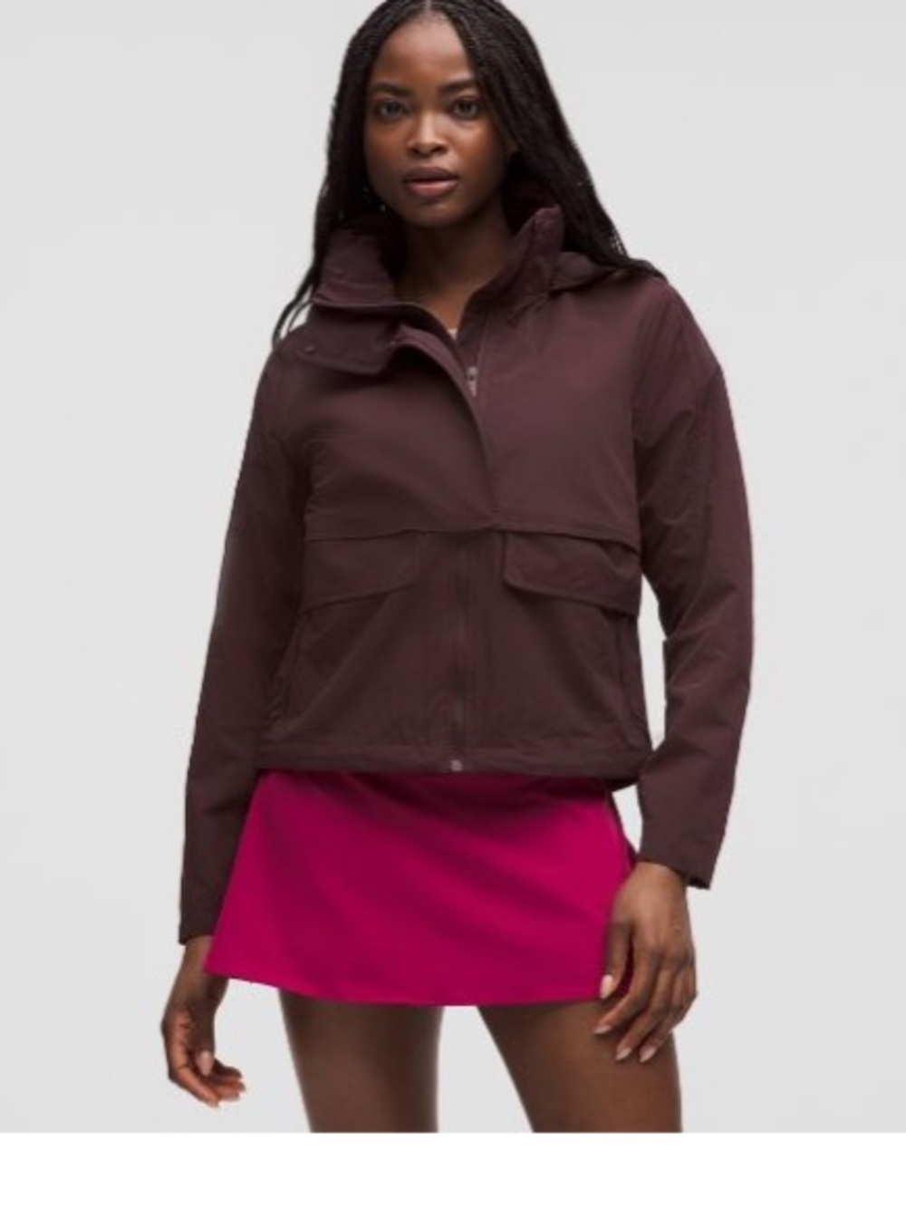 lululemon athletica Maroon Hooded Utility Jacket